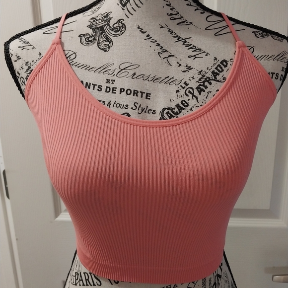 Colsie Coral Crossed Back Bra - Picture 2 of 4